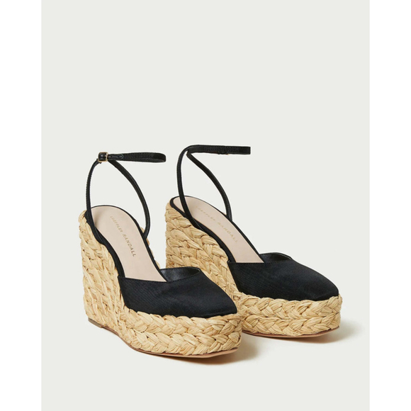 NWT Loeffler Randall Tallulah Black Wedge Womens Espadrille $325 - Size 8.5 EU39